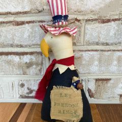 Let Freedom Ring Primitive Eagle Pillow