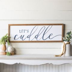 Lets Cuddle Framed Sign