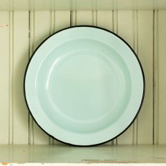 Light Blue Enamelware Dinner Plate