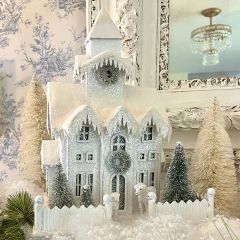 Light Up Snowy White Country Church