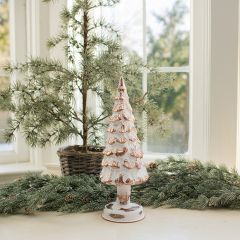Lighted Glass Vintage Inspired Christmas Tree 13 inch