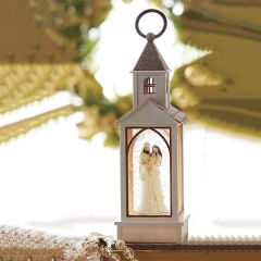 Lighted Musical Holy Family Water Lantern
