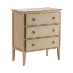 Linen Front 3 Drawer Chest