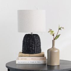 Linen Shade Classic Farmhouse Accent Lamp