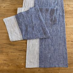 Linen With Stripes Table Runner