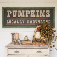 Locally Harvested Pumpkins Wall Sign