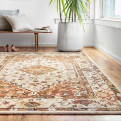 Loloi II Beatty Collection Ivory/Rust Rug