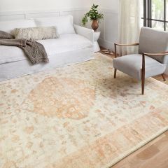 Loloi Rosette Collection ROS-03 Ivory/Terracotta Area Rug