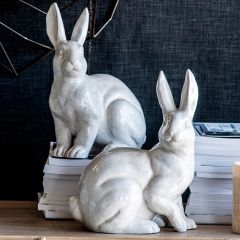 Long Ear Sitting Rabbit Statue