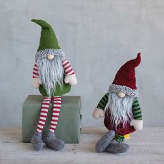 Long Legged Holiday Gnome Bottle Toppers Set of 2