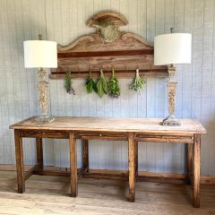 Long Primitive Wood Console Table