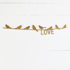 Love Birds Tin Wall Art