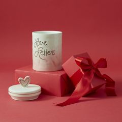 Love Letters Ceramic Canister