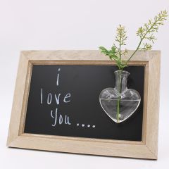 Magnetic Heart Vase With Chalkboard