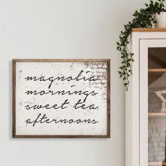 Magnolia Mornings Framed Wall Sign