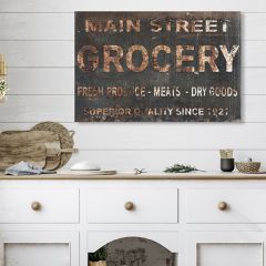 Main Street Grocery Vintage Canvas Wall Art