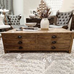 Mango Wood Map Chest Coffee Table