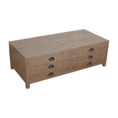 Mango Wood Map Chest Coffee Table