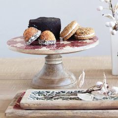 Mango Wood Round Cake Display Stand