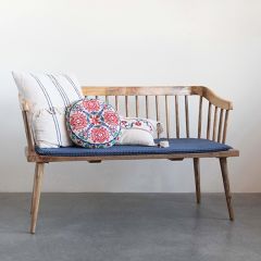 Mango Wood Settee With Cushion