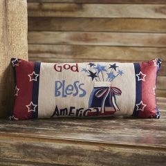 Mason Jar God Bless America Throw Pillow