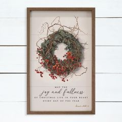 May The Joy And Fullness Wreath Sign