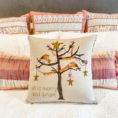 Merry and Bright Holiday Accent Pillow