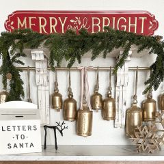 Merry And Bright Metal Wall Plaque