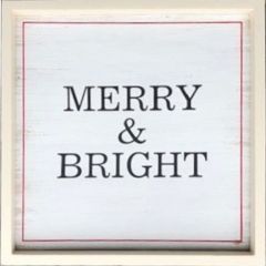 Merry and Bright Simple Framed Wall Sign