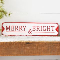 Merry Bright Holiday Wall Sign