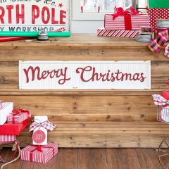 Merry Christmas Corrugated Metal Sign