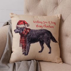 Merry Christmas Dog Accent Pillow