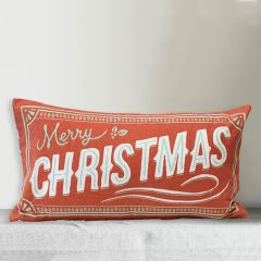 Merry Christmas Holiday Throw Pillow