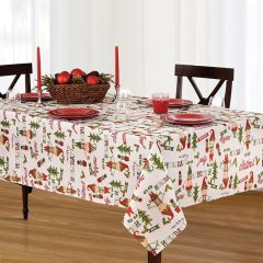 Merry Holiday Elf Table Cloth