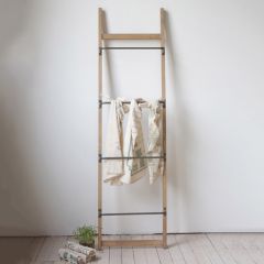 Metal And Wood Ladder Wall Rack