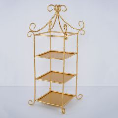 Metal Bamboo Tiered Display Stand