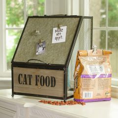 Metal Cat Food Storage Bin