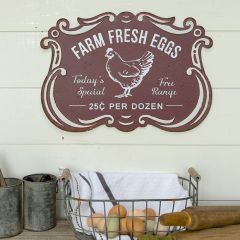 Metal Crest Farm Fresh Eggs Sign