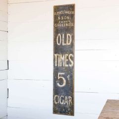 Metal Old Times With Cigars Sign