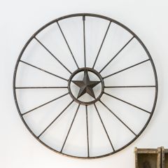Metal Star Wagon Wheel Wall Decor