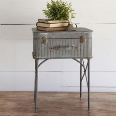 Metal Suitcase Side Table