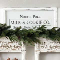 Milk and Cookie Co Framed Glass Sign
