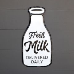 Milk Bottle Metal Sign