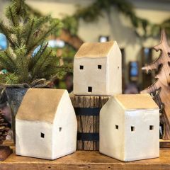 Miniature Ceramic Village House Set of 5
