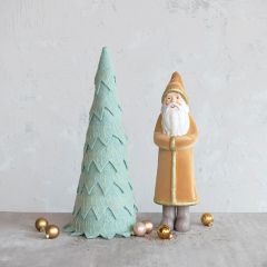 Mint Green Wool Felt Cone Christmas Trees Set of 3