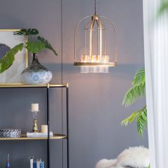 Modern Chic 4 Light Chandelier with Glass Shades