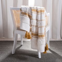 Modern Chic Textured Cotton Throw Blanket