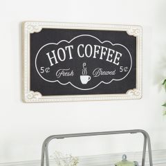 Modern Farmhouse Hot Coffee Wall Sign