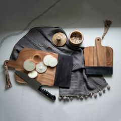 Modern Farmhouse Marble and Wood Cutting Board