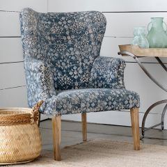 Modern Floral Upholstered Armchair